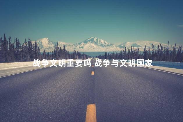 战争文明重要吗 战争与文明国家